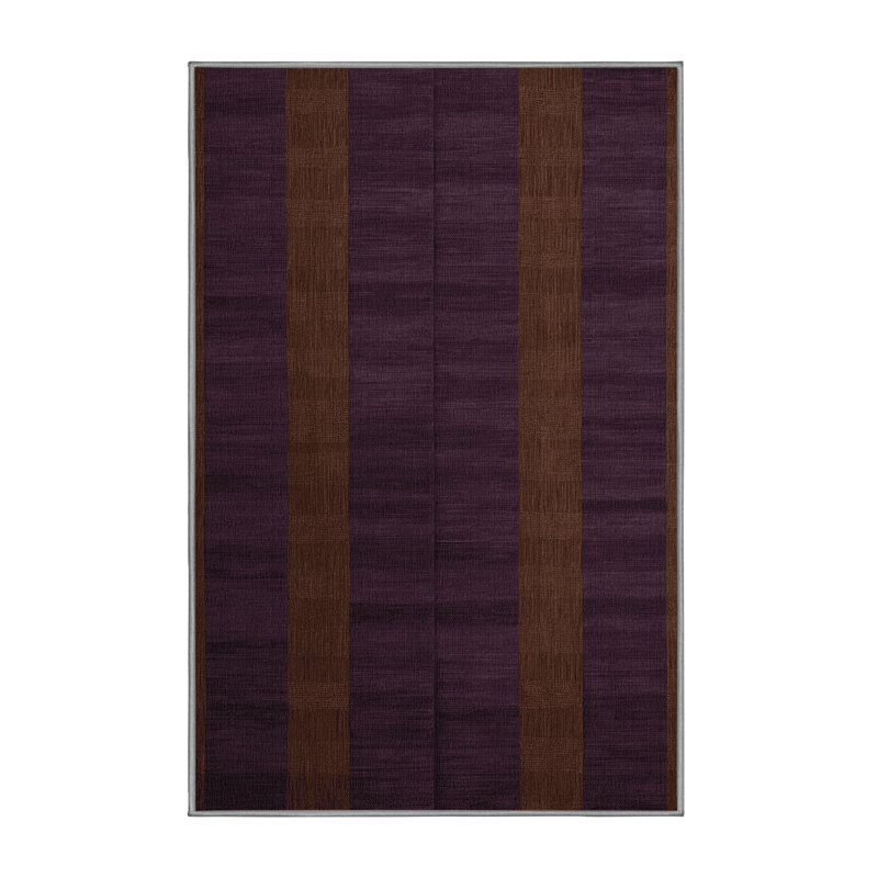 Machine Washable Checkered Brown Area Rug, Rectangle 2' x 3'