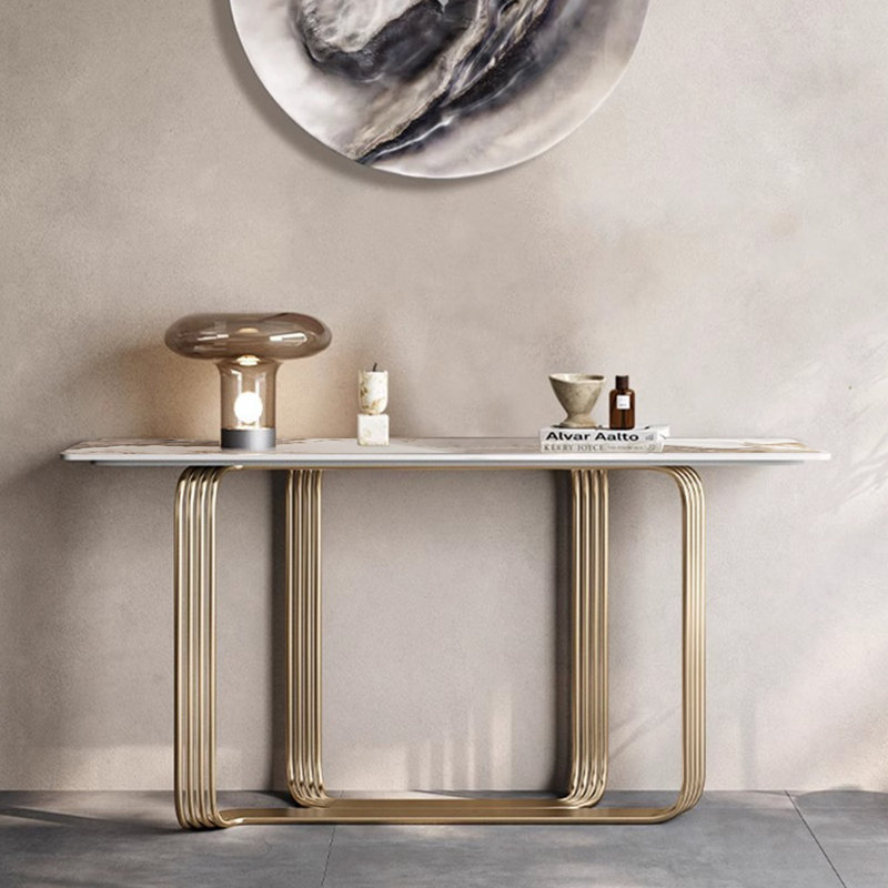 Console légère de luxe de style italien., H 31,5 po x l 59 po x P 15,7 po