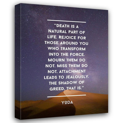 Trinx ArtsyQuotes Gallery Wrapped Canvas Art Titled: Yoda Quote: Rejoice