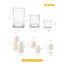 Ensemble de 3 porte-bougies en verre pour centre de table rustique-445472934