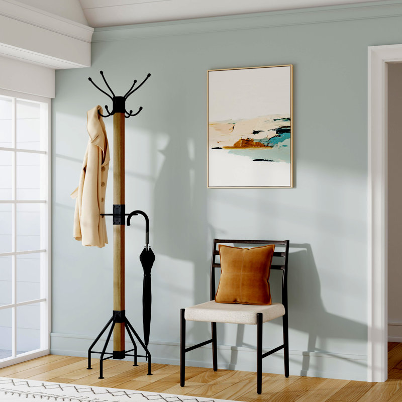 Logan Square & Coat Rack/Tree, Medium Brown/Gray