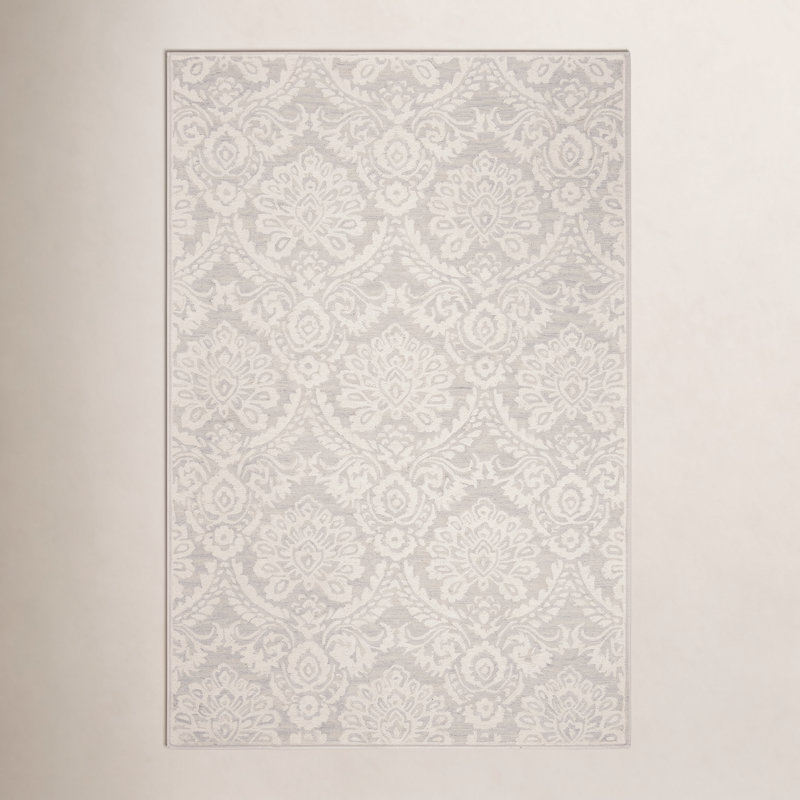 Tansy Wool Floral Indoor Rug, Rectangle 6' x 9'