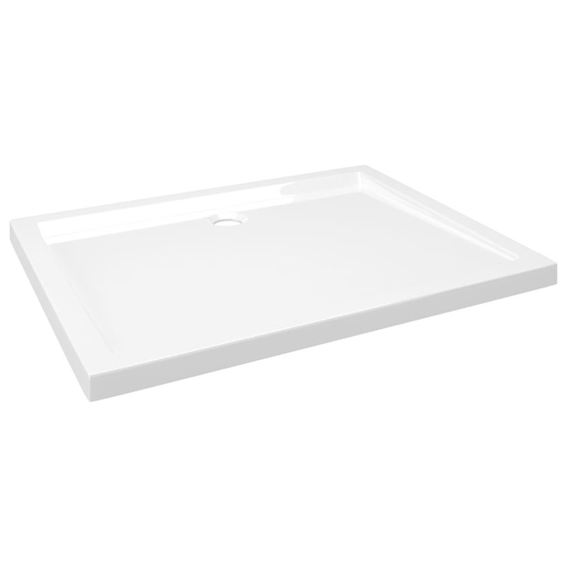 Jamieson Plastic Shower Tray, 4cm H x 100cm W x 80cm D, Centre, White