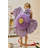 Floor Cushion Purple Poppy