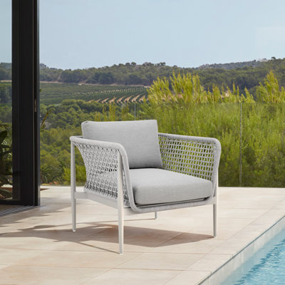 Chaise de patio avec coussins Caraker