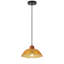 Lustre en verre ambré 1 lumière E26, structure en métal, à intensité variable, hauteur réglable, homologué ETL
