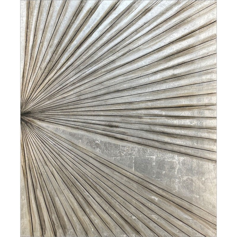 Sculpture murale Enigma en argent II