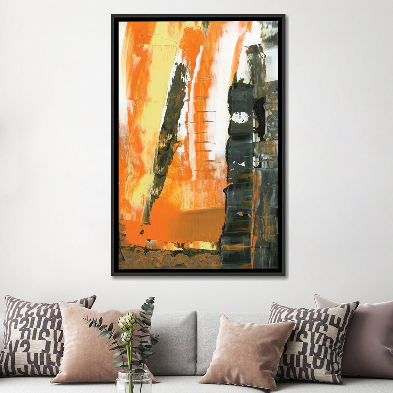 « avenue iv », impression sur toile, H 26 po x l 18 po x P 1,5 po, Toile encadrée noire, Pas de tapis