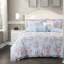 Ensembles de literie à motif floral bleu, édredon simple en microfibre XL, maison de campagne