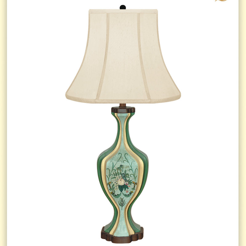 Lampe de table en porcelaine 32 po cornucopia