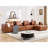5-Piece 152.76” Wide Leather Upholstered Sectional Sofa-1526743349