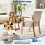 Linen Blend Side Chair in Beige
