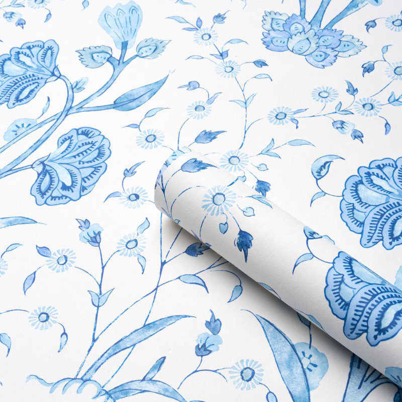 Khilana Floral Wallpaper, Porcelain