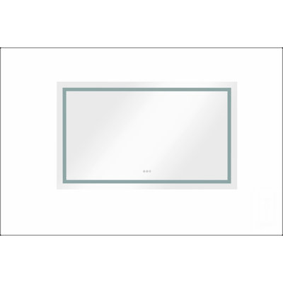 Grand miroir de salle de bain à DEL avec éclairage avant et arrière, anti-buée, mémoire, 3 couleurs, miroir de meuble-lavabo à intensité variable