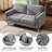 Lagoa 59.8" W Boucle Square Arm Loveseat -1553399616