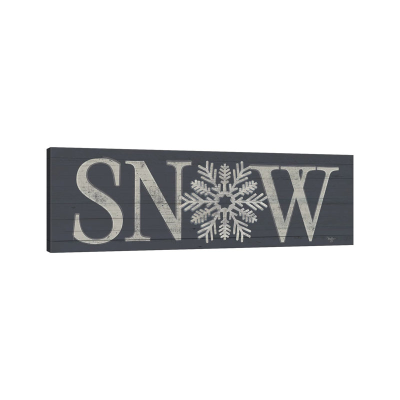Neige - impression d'art mural sur toile tendue, H 12 po x l 36 po, Toile tendue, Ne s’applique pas
