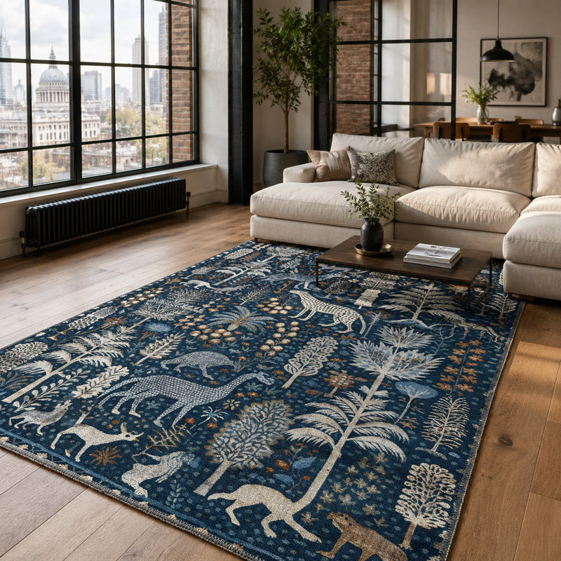 Geometric Cotton and Chenille Flatweave Area Rug, 80 x 150 cm