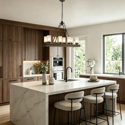 Smither 8-Light Farmhouse Chandelier Kitchen Island Pendant Lights