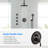 Shower Fixture - Single Handle, Powerful Experience Bathroom Faucet 2 Heads, Soft Rubber Holes-121245184