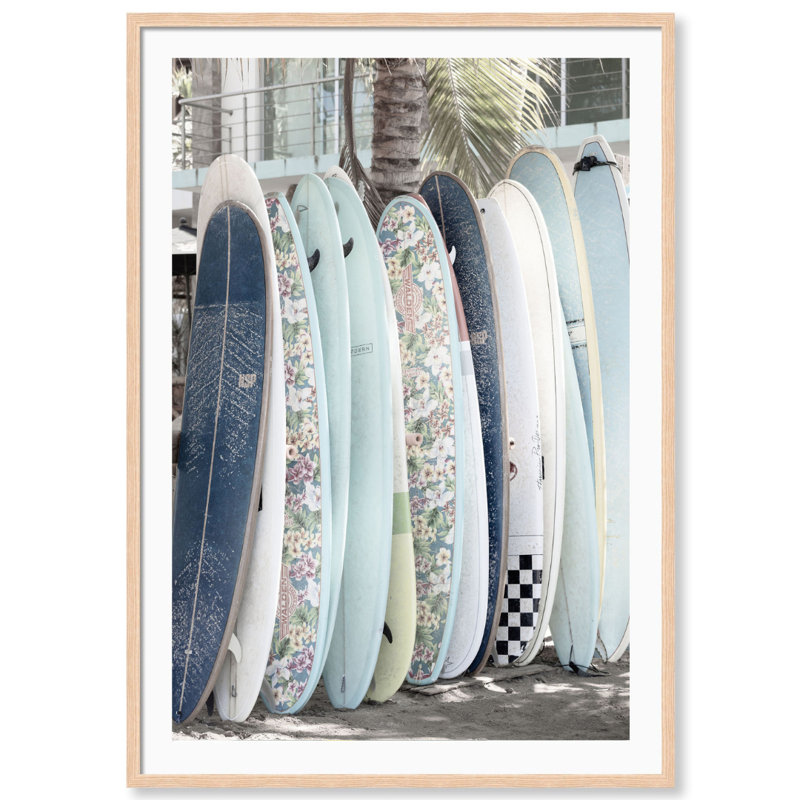 Mexico Boards Print by Carly Tabak, 18" W x 25" H, Natural Wood