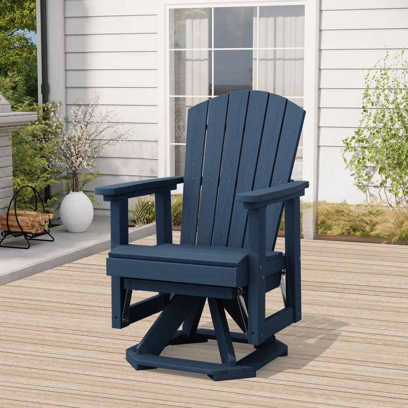 Chaise berçante rotative en PEHD Adirondack, Marine