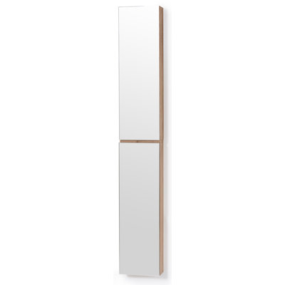 Mendocino Solid Wood Wall‑Mounted Tall Bathroom Cabinet – 25cm W x 162cm H Storage Unit