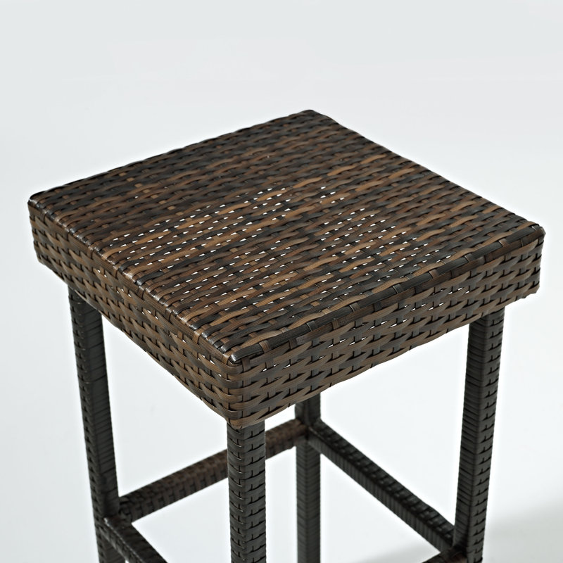 Tabouret de comptoir Vaishal, 29", Brun, Noir