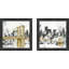 New York Skyline I Bridge - ensemble de 2 peintures encadrées