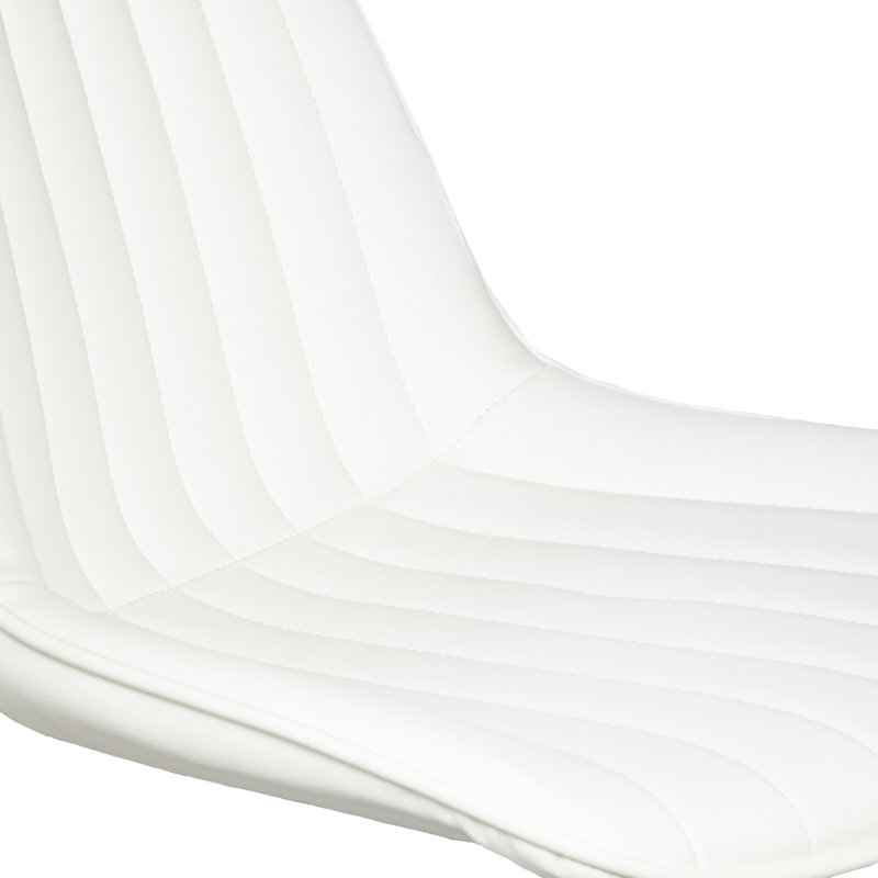 Tabouret de bar réglable Wun, Blanc / Chrome