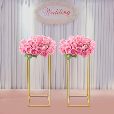 2 PCS Gold Iron Wedding Flower Stands