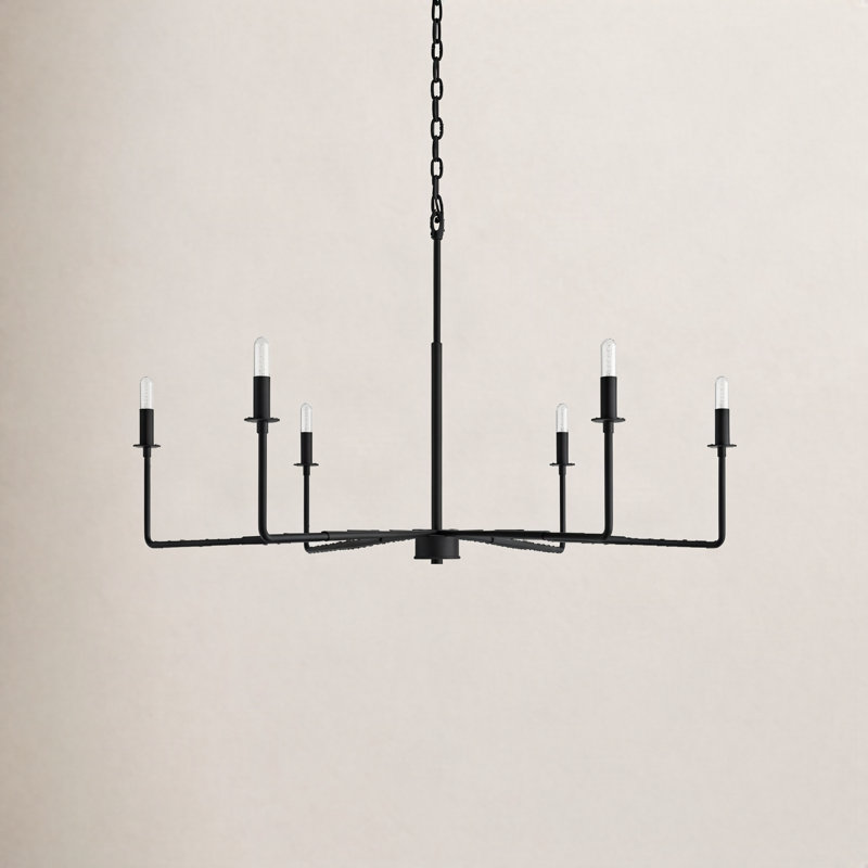 Alysa 6-Light Chandelier, Matte Black