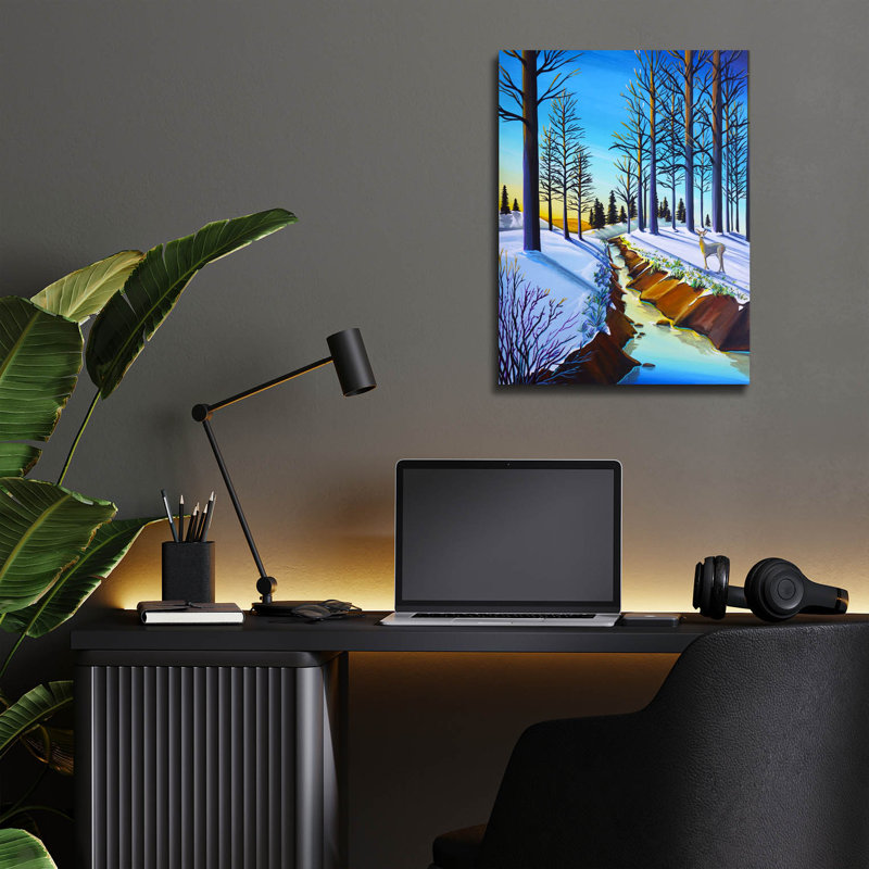 « Bambi 16 » de Millwood Pines, par Cindy Thornton, œuvre d'art murale en verre acrylique, H 16 po x l 12 po x P 0,13 po