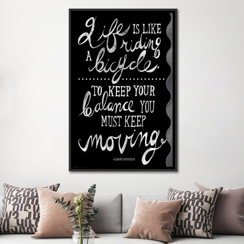 Art textuel sur toile, H 26 po x l 18 po x P 1,5 po, Toile avec cadre noir, Pas de tapis