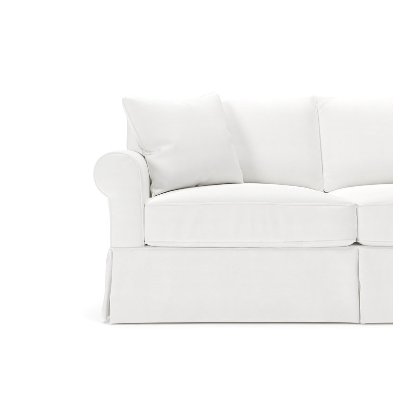 Amari 83" Slipcovered Sofa, Bayou Off White Canvas