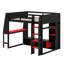 Lit mezzanine avec bureau Gaming