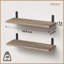 Ensemble de 2 tablettes rustiques en bois de style rustique pour décoration murale, tablettes suspendues pour la pièce