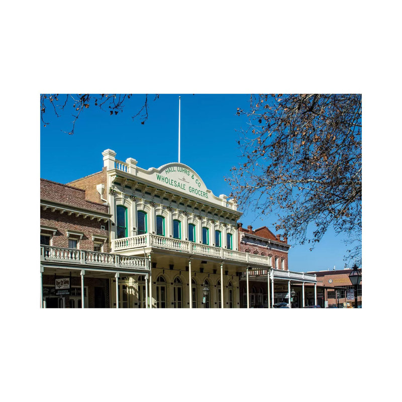 Old Sacramento Historic District I Sacramento California by Michael DeFreitas - Wrapped Canvas Print