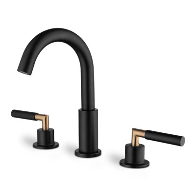 Widespread Bathroom Faucet 3 Hole, 2-handle Bathroom Sink Faucet