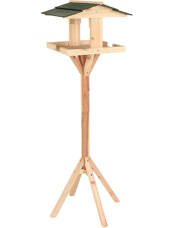 Kewanna Wood Freestanding Tray Bird Feeder