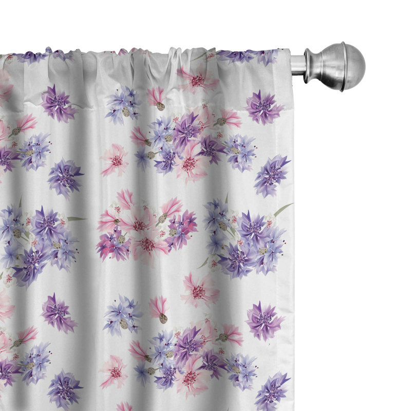 Semi-Sheer Rod Pocket Curtain Panels, 28" x 63"
