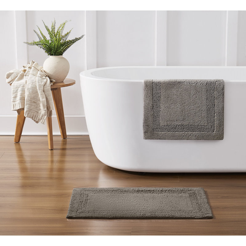 Ensemble de 2 tapis de bain Papastamelos (17 x 24, 20 x 32), Gris foncé