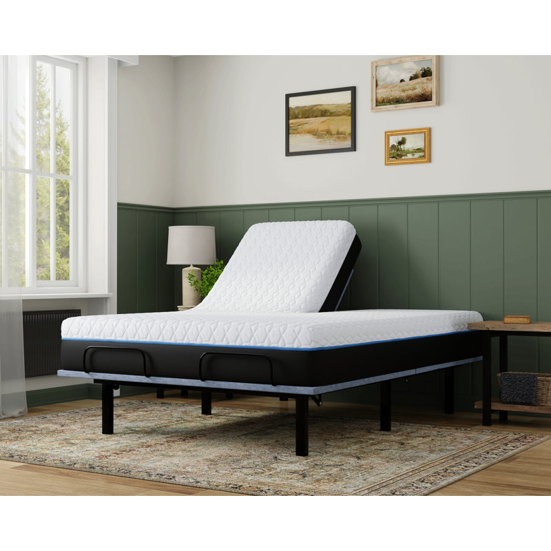 Copper Lux 12" Split Top Soft Memory Foam Mattress With Phase Change Cooling Fabric, Split Top Queen