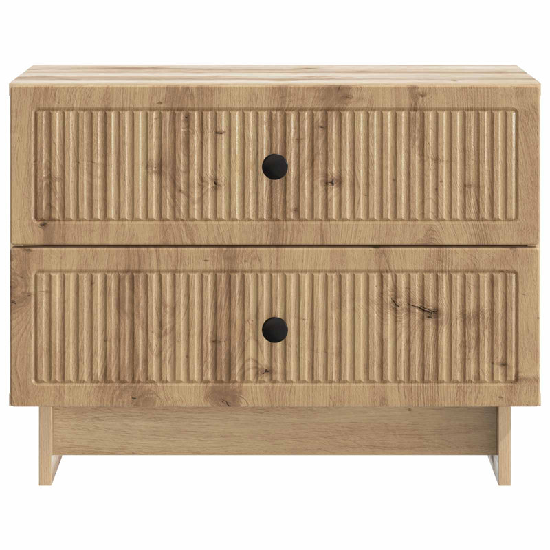 62cm W Manufactured Wood Bedside Table, Artisan Oak