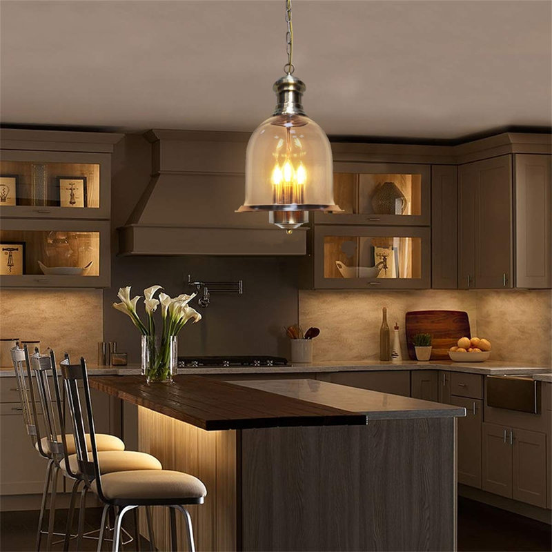 1 - Light Brass Lantern Pendant