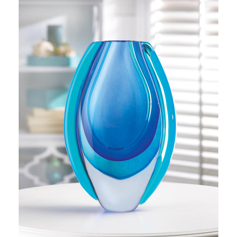 Vase en verre Winkler, Bleu azur
