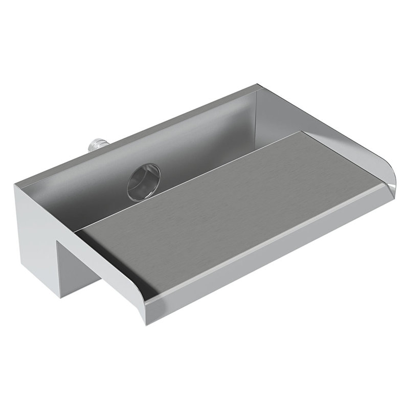 Outdoor Stainless Steel Waterfall Fountain, 10cm H x 30cm W x 20cm D