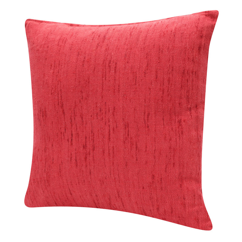 Housse de coussin décoratif en lin Ronelle, Corail, Housse de coussin seulement - sans coussin