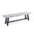 Outdoor Carlisle Benches, Sandblasted Light Gray + Black(Set Of 2)-436135837