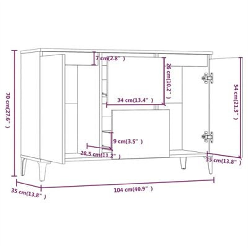 Wall Shelf 102x30x29 cm Engineered Wood, Grey