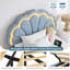 LED Kids Bed Frame, Velvet Upholstered, 2 Storage Drawers, Princess Style-1641564477-1641564476